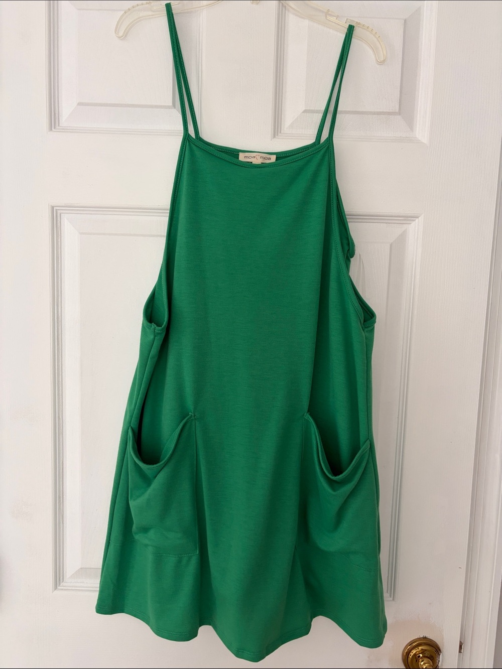 Moa Moa Emerald Green Double-Strap Pocket Swing Camisole